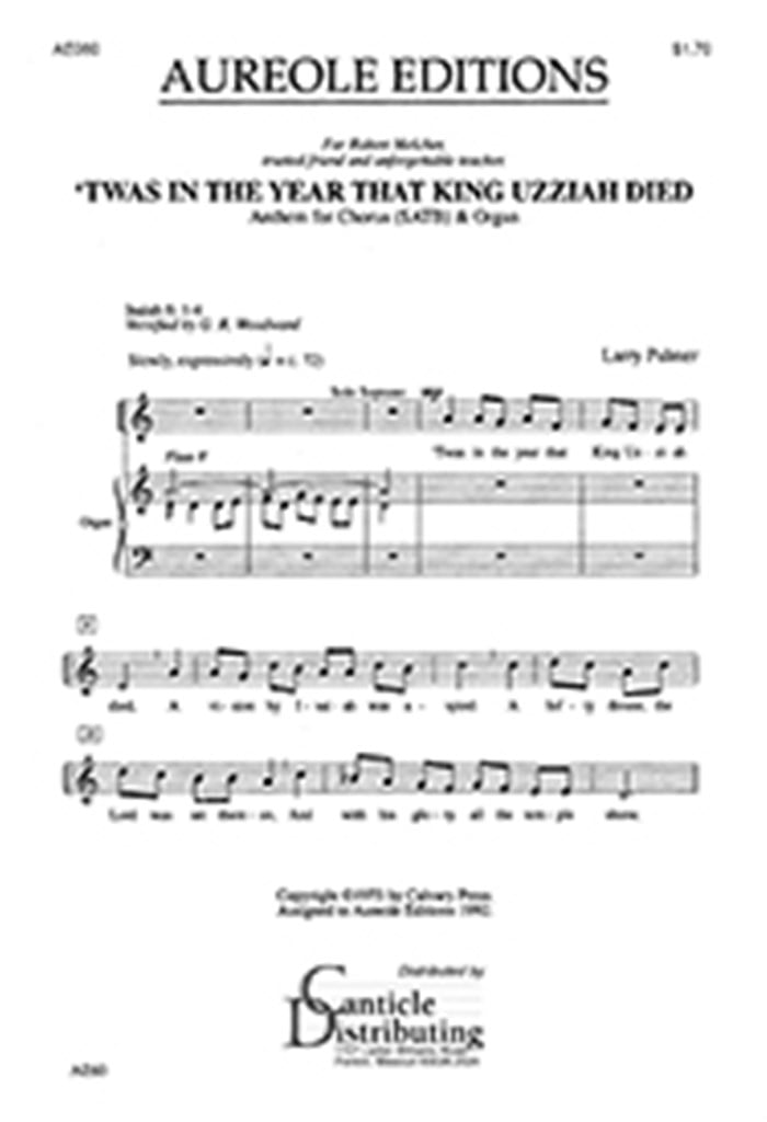 Twas in the Year That King Uzziah Died